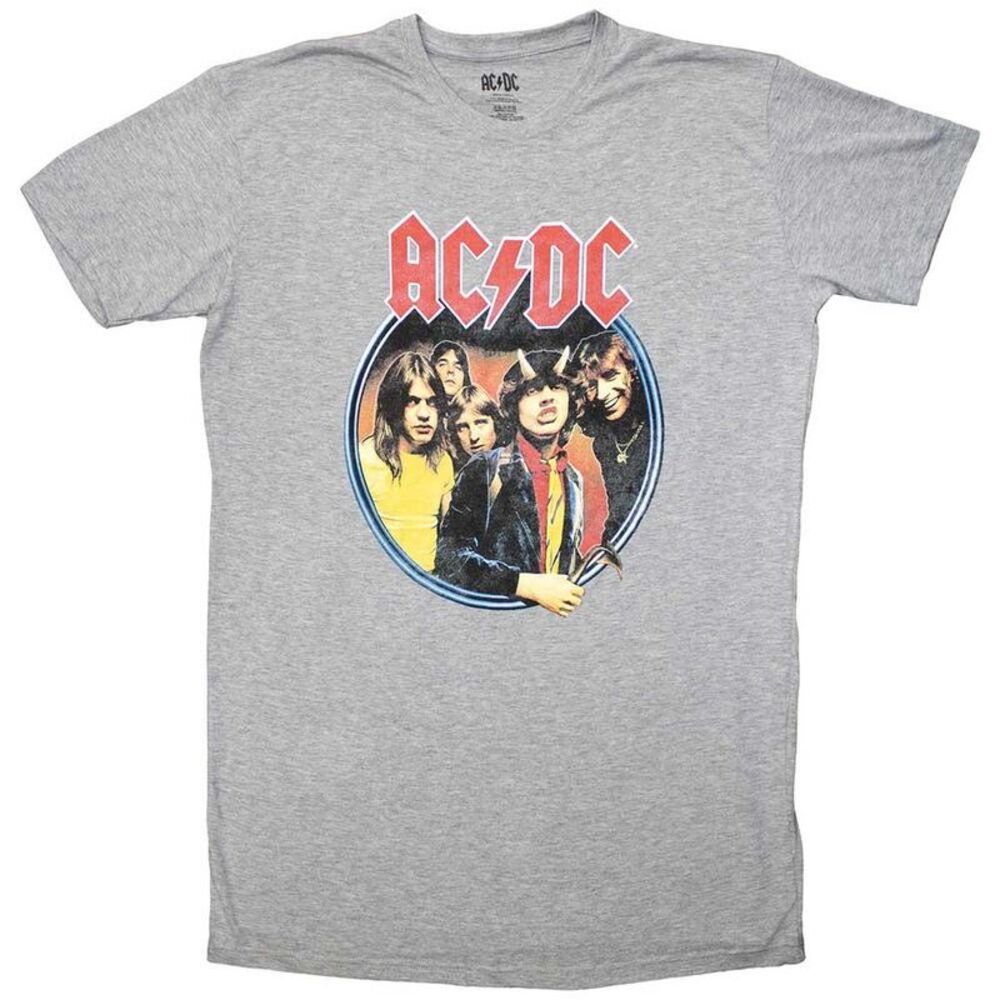 AC/DC Womens/Ladies Highway To Hell Circle T-Shirt / Gray